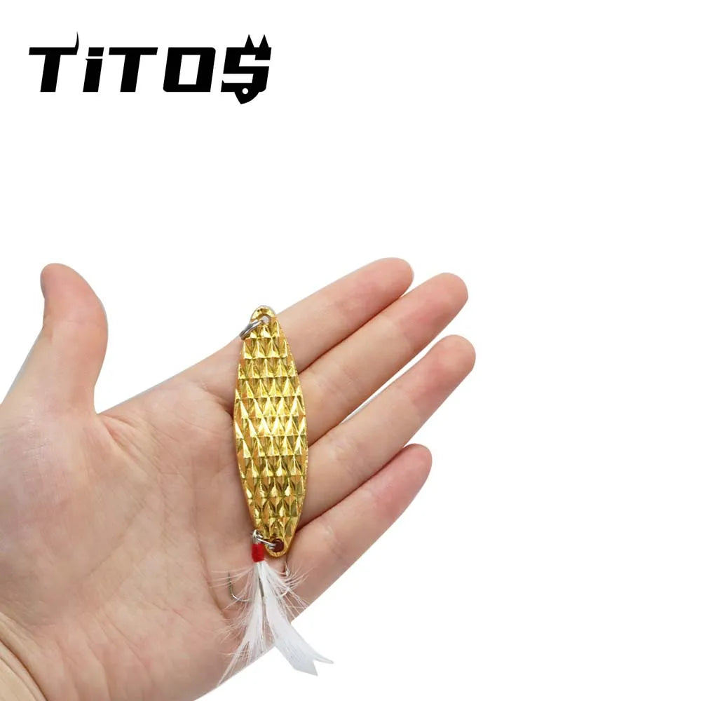 Metal Spinner Spoon trout Fishing Lure Vib Leech Lures 5g 7g 10g 15g 20g Artificial Bait Fishing Tackle for Bass Pike Perch