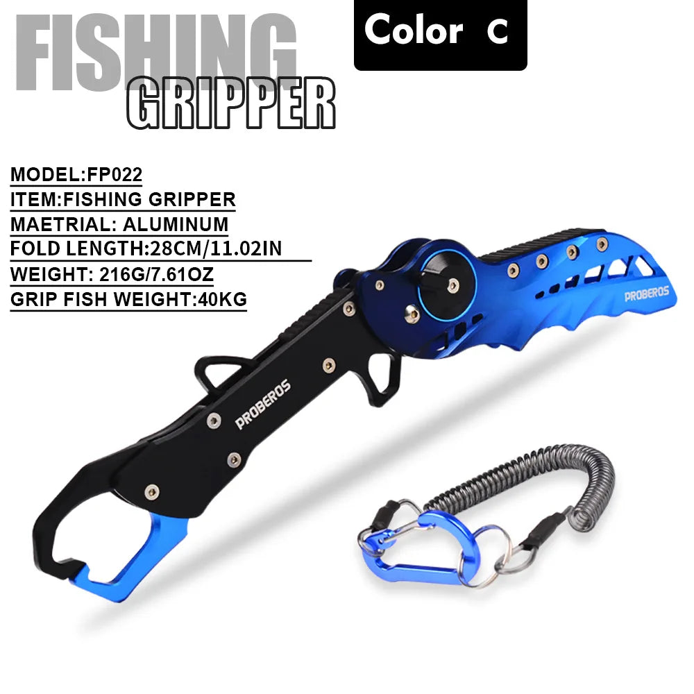 Folding Fishing Gripper Grip Fish Weight 40kg Aviation Aluminum Fish Controller Fishing Plier Fish Lip Grabber Fishing Tool