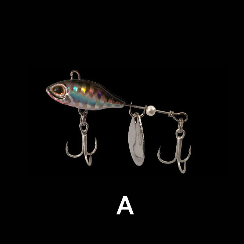 Rotating Tail VIB vibration Bait Spinner Spoon Fishing Lures Jigs Tractor Fishing Hard Baits Tackle Pesca