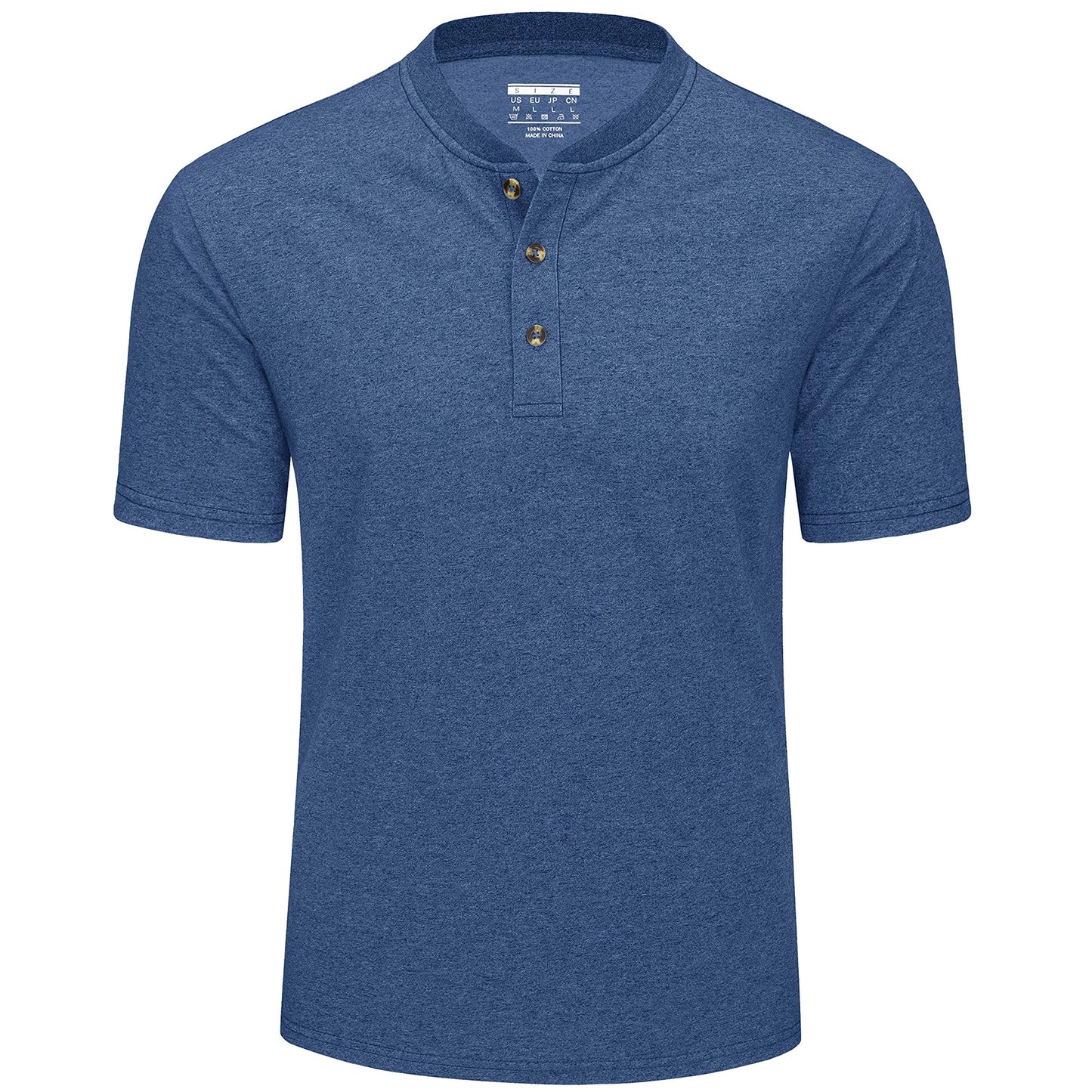 MAGCOMSEN Men's Henley T-shirt Cotton Blend Summer Short Sleeve Fashion 3 Buttons Front Placket Tee Shirt