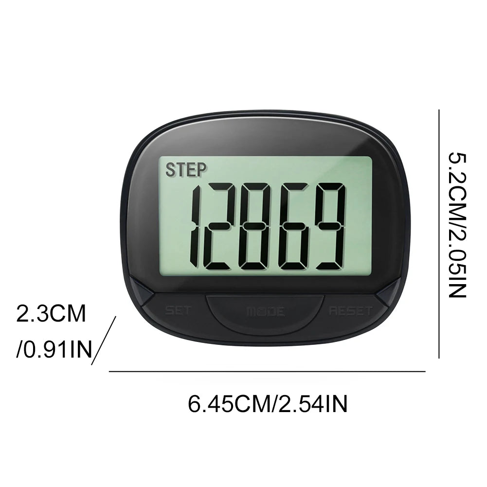 Walking Pedometer Clip On Step Counter Simple Pedometer LCD Dispaly Electronic Pedometer Multi-Function Walking Step Counter