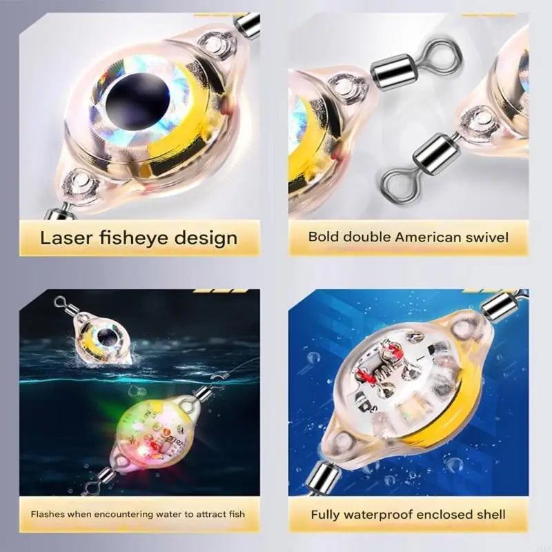Saltwater Trolling Drop Fishing Lures Underwater Flasher Halibut Flasher Fishing Lures Lighted Fishing Spoons
