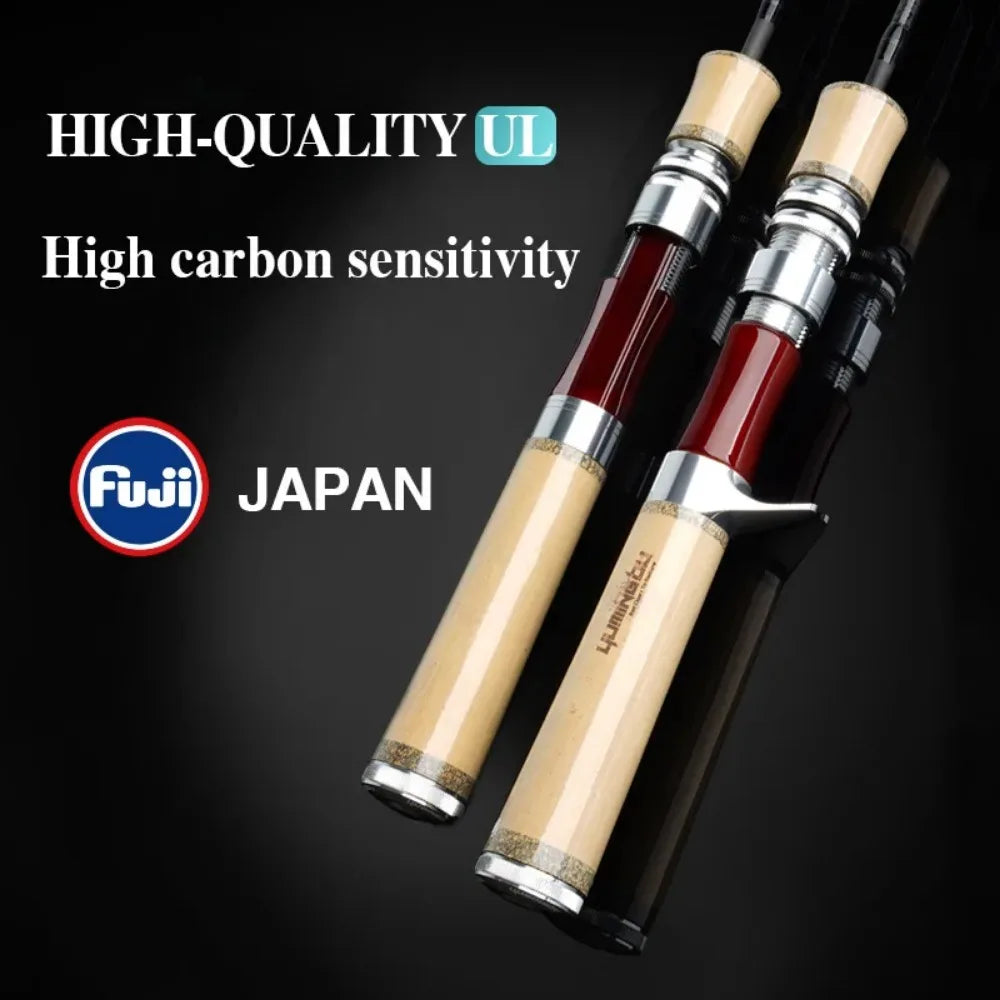Fishing Fame - Chixi Fourth Generation - Fuji Guide Ring Ultralight Micro Bait Rod Super Soft UL Adjustment, Stream Lure Rod
