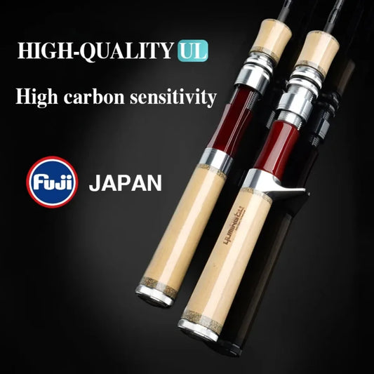 Fishing Fame - Chixi Fourth Generation - Fuji Guide Ring Ultralight Micro Bait Rod Super Soft UL Adjustment, Stream Lure Rod