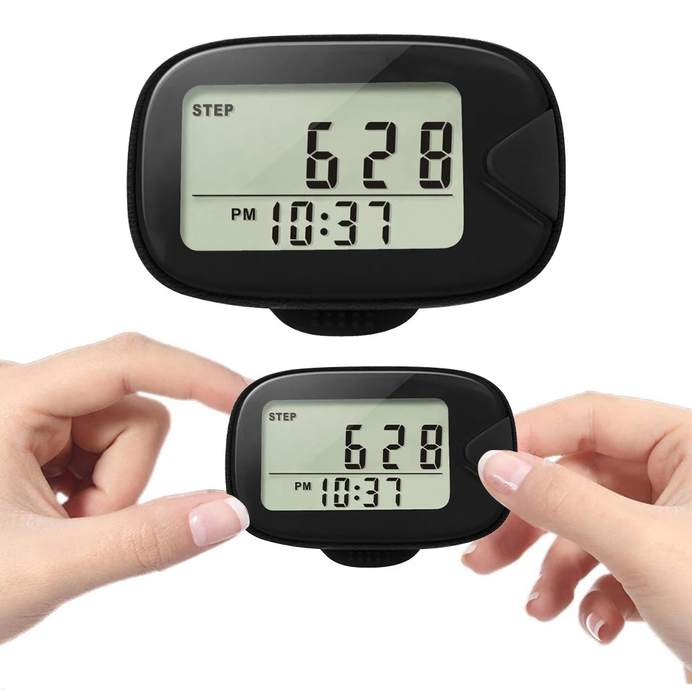 Walking Pedometer Clip On Step Counter Simple Pedometer LCD Dispaly Electronic Pedometer Multi-Function Walking Step Counter