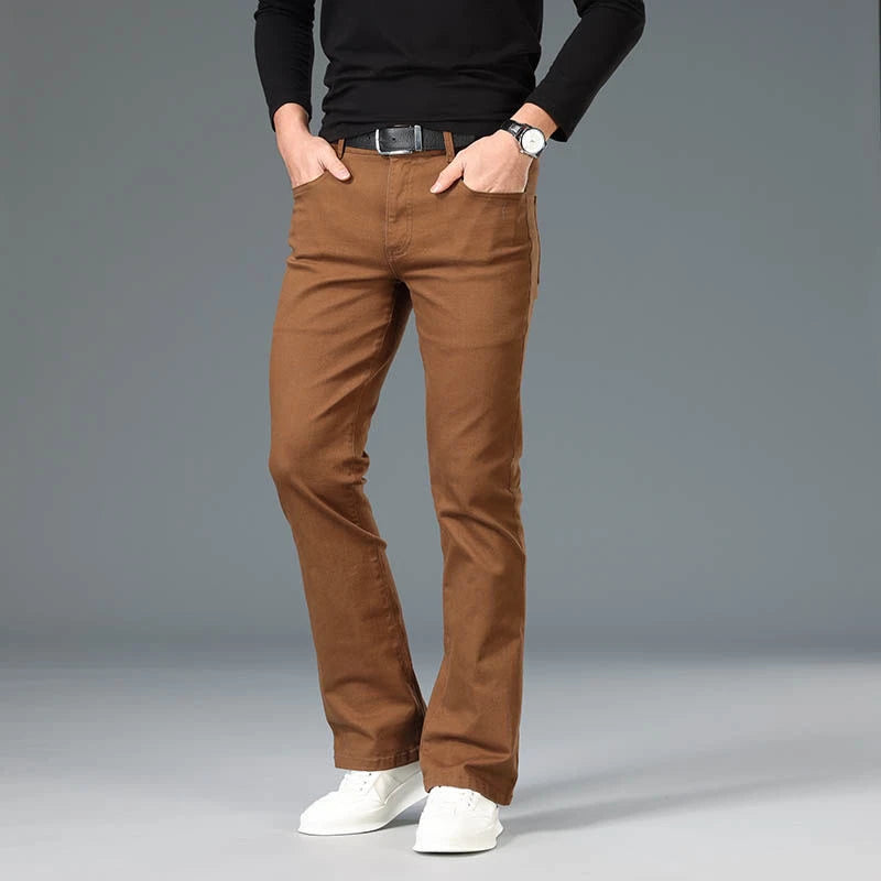 Jeans Men Men's Big Flared Jeans Boot Cut Leg Flared Loose Fit Male Designer Classic Casual Jeans Jeans For Men