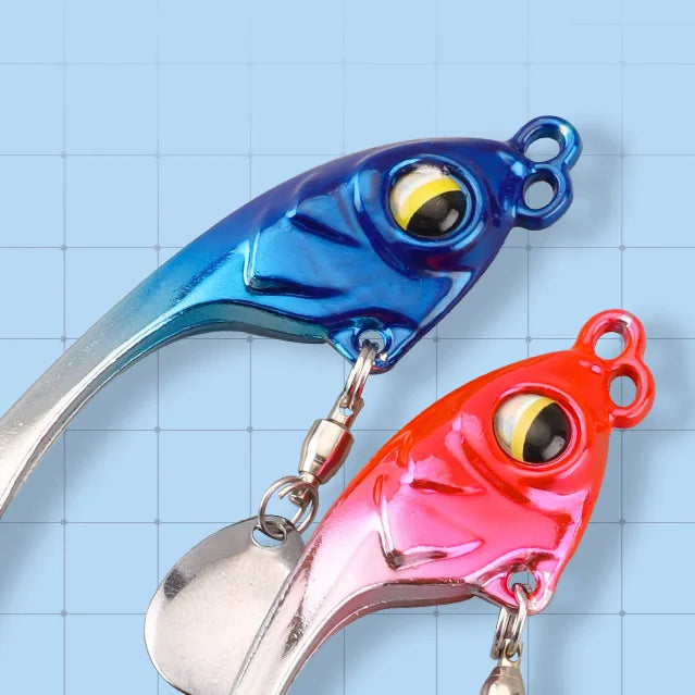 Spinner Bait 5/7/10g VIB Metal Vibration Fishing Lure Hard Bait Rotating Spoon Swinging Device With Sequin Sea Bass Fishing Rig