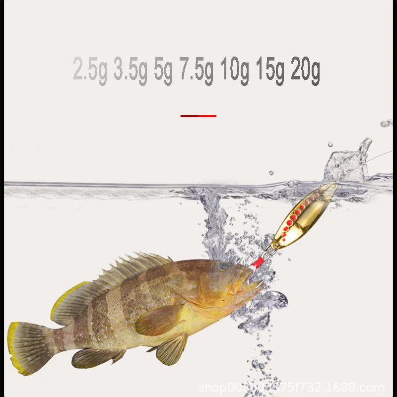 1pcs Metal Vib Leech Spinners Spoon Lures 2.5g 3.5g 5g 7g 10g 15g 20g Artificial Bait Lure Fishing Tackle for Bass Pike Perch