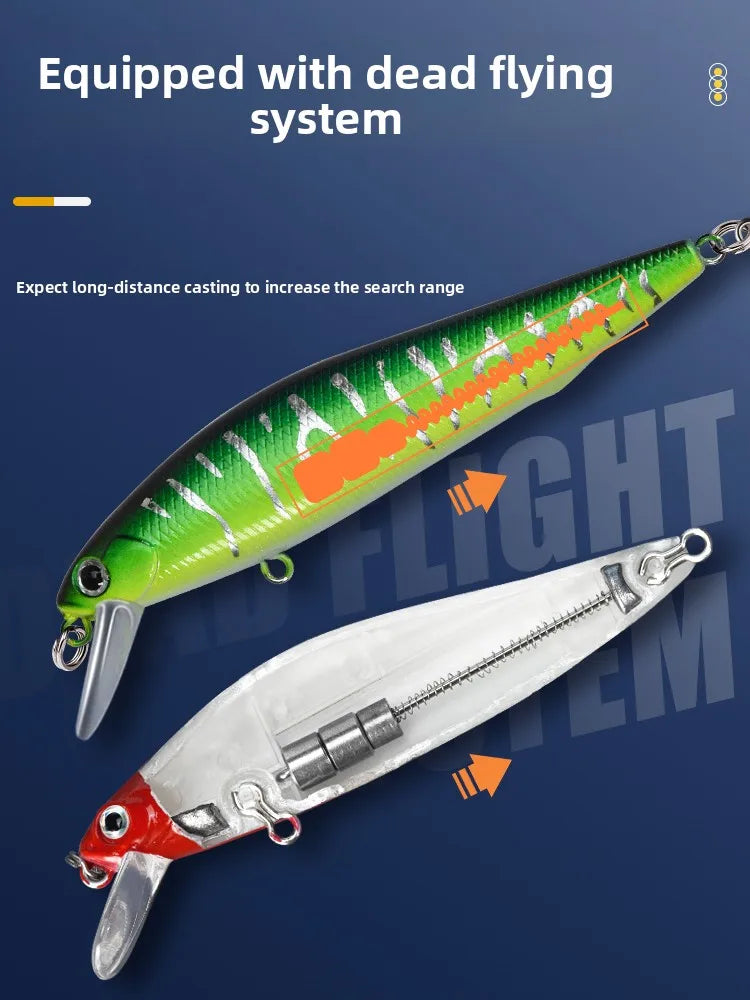 Suspended Silver Blade Road False Bait Trembling Sinking Water Floating Water Mino Long throw Freshwater Reservoir 5g