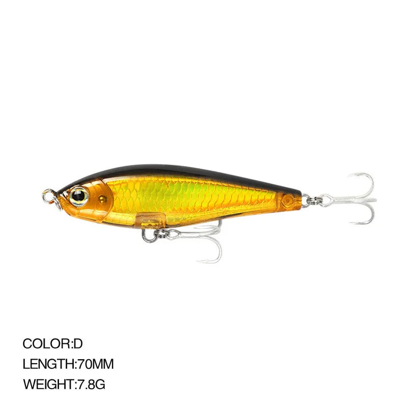 70mm 7.8g 3D Inshore Twitch Bait Lures Saltwater Trout Fishing Freshwater Long-range Bait Pencil Floating Minnow Wobblers