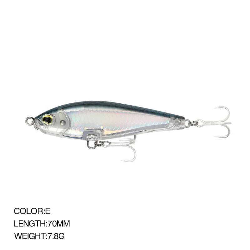 70mm 7.8g 3D Inshore Twitch Bait Lures Saltwater Trout Fishing Freshwater Long-range Bait Pencil Floating Minnow Wobblers