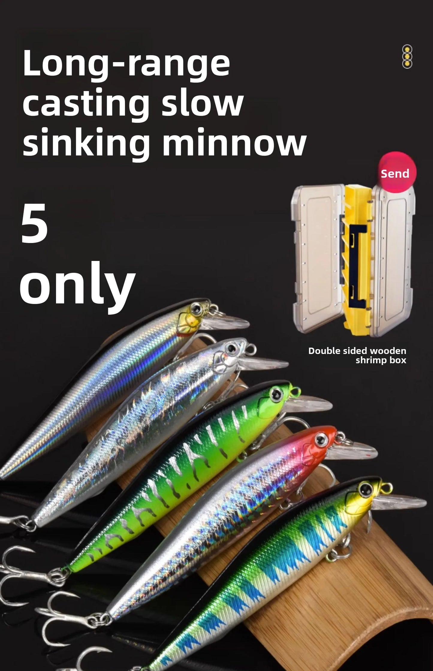 Suspended Silver Blade Road False Bait Trembling Sinking Water Floating Water Mino Long throw Freshwater Reservoir 5g