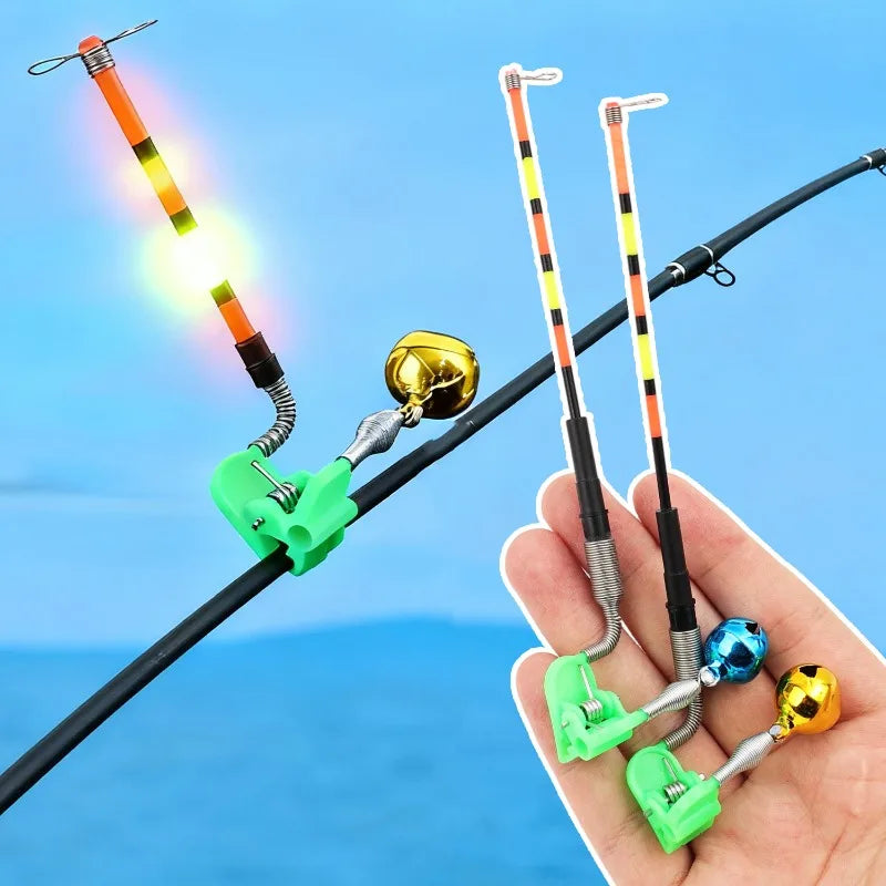 Fishing Bite Alarm Fishing Luminous Stick Waterproof LED Alert Shore Fish Road Skating Bait Detection Waterproof Steel Tackle