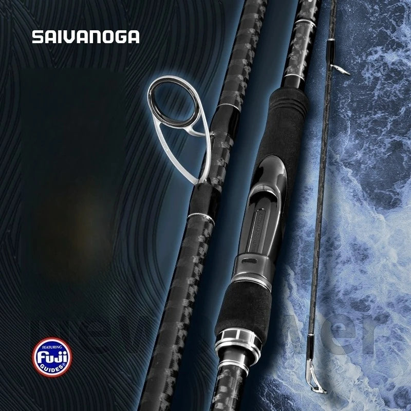 SAIVA Fuji Sic LongCasting Fishing Rod High Carbon Ultralight Casting Spinning Lure Fishing Rod 2.13m-3.2m for Sea Bass