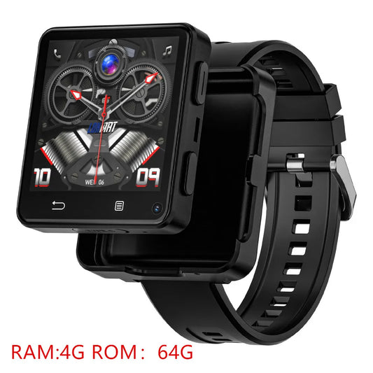 LOKMAT New APPLLP 2 MAX Dual Camera Android 11 Watch Phone Wifi Videos Calls Smart Watch Network Detachable Strap Mini Phone