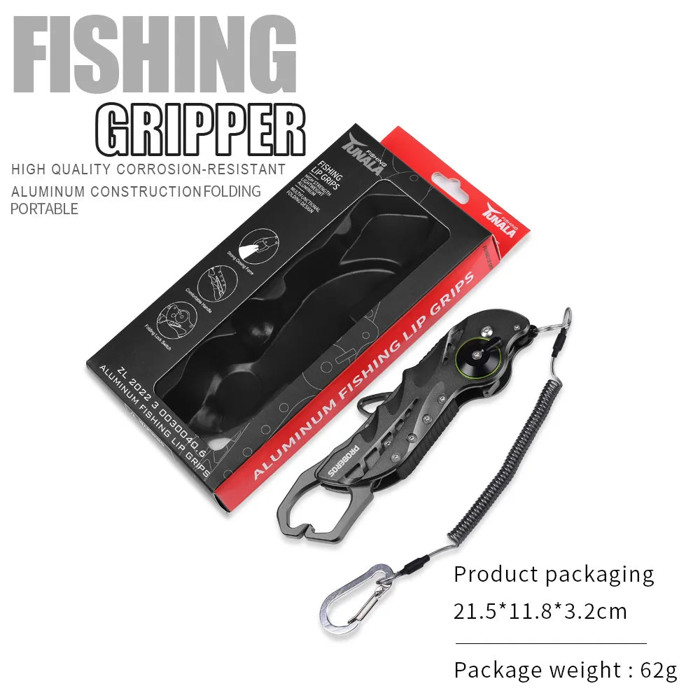 Folding Fishing Gripper Grip Fish Weight 40kg Aviation Aluminum Fish Controller Fishing Plier Fish Lip Grabber Fishing Tool