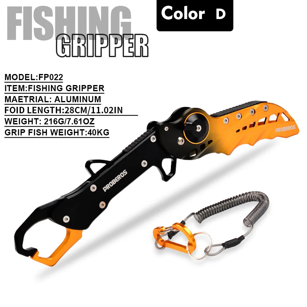 Folding Fishing Gripper Grip Fish Weight 40kg Aviation Aluminum Fish Controller Fishing Plier Fish Lip Grabber Fishing Tool