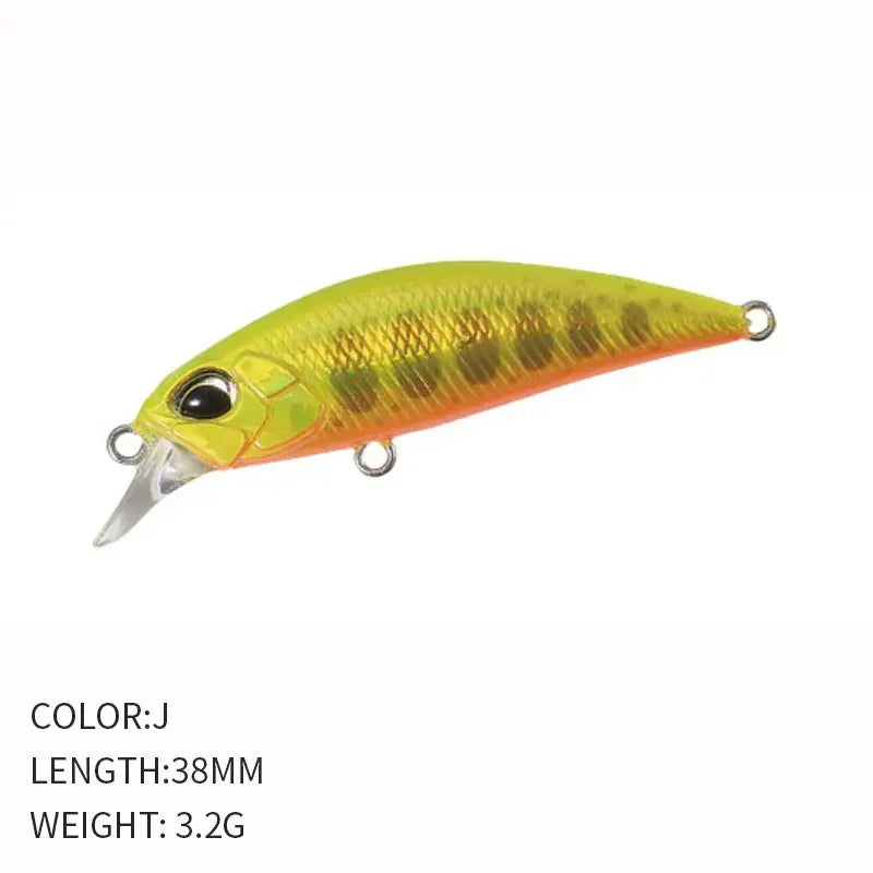 ALASICKAHot 38mm 3.2g Mini Sinking Minnow Fishing Lures Jerkbaits Peche Artificial Bait Wobbler Lure for Trout Bass Carp Fishing