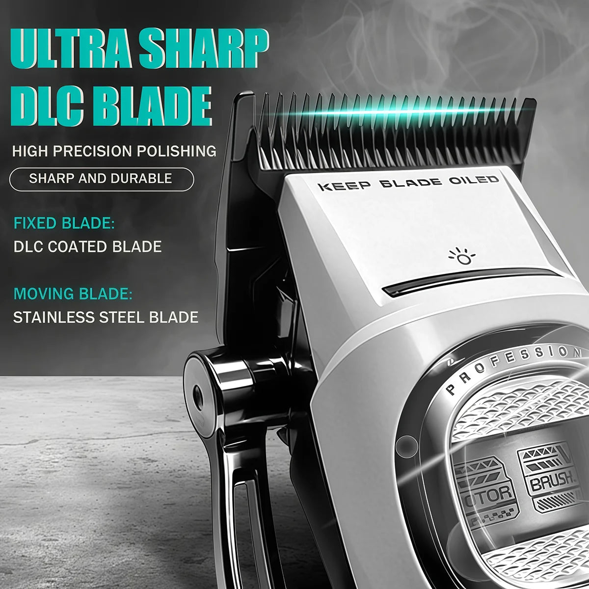 VGR Hair Trimmer External Rotor Motor Hair Clippers Brushless Motor Clipper Adjustable Barber Clippers Trimmer for Men V-888C