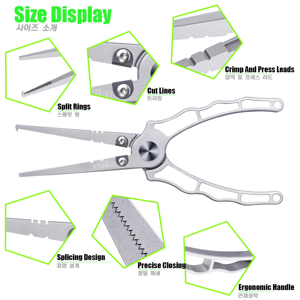 New 420 Stainless Steel Fishing Pliers Accessories Multifunctional Scissors Line Cutter Hooks Remover Outdoor Fishing Tools