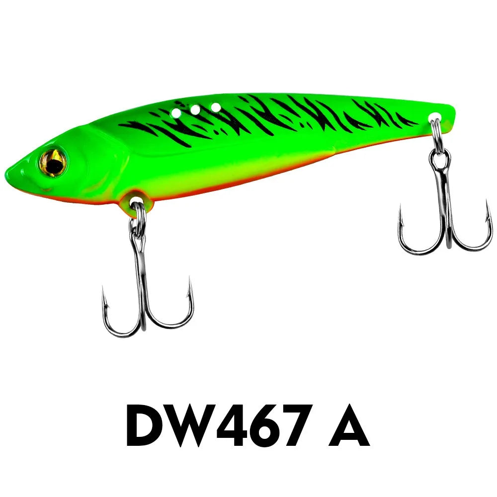 1pc VIB Lure 3D Eyes Pencil 5g 7g 15g 17g 20g Balancer Spoon Spinner Painting Fishing Lure Hard Bait Fishing Tackle Treble Hook
