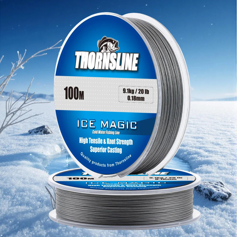 Extreme Thin Micro 4 Strand Braided Ice Fishing Line 100m Ultra Smooth Multifilament for Saltwater Freshwater Fishing Line