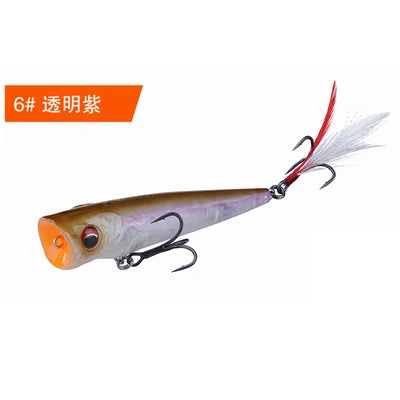 FISHANT Popper Noise Long Shot 3D Fisheye Water Surface Floating Fishing Lure 6g-19g Artificial Wobbler Fake Bait Lures For Fish