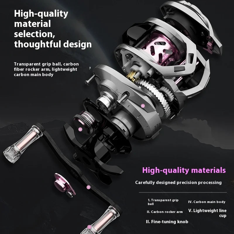 Tebun ID Star Dust Micro Lure Water Drop Reel 117g Long Casting Anti-Line Burst Carbon Ultra Light Versatile Mouth Short Axis