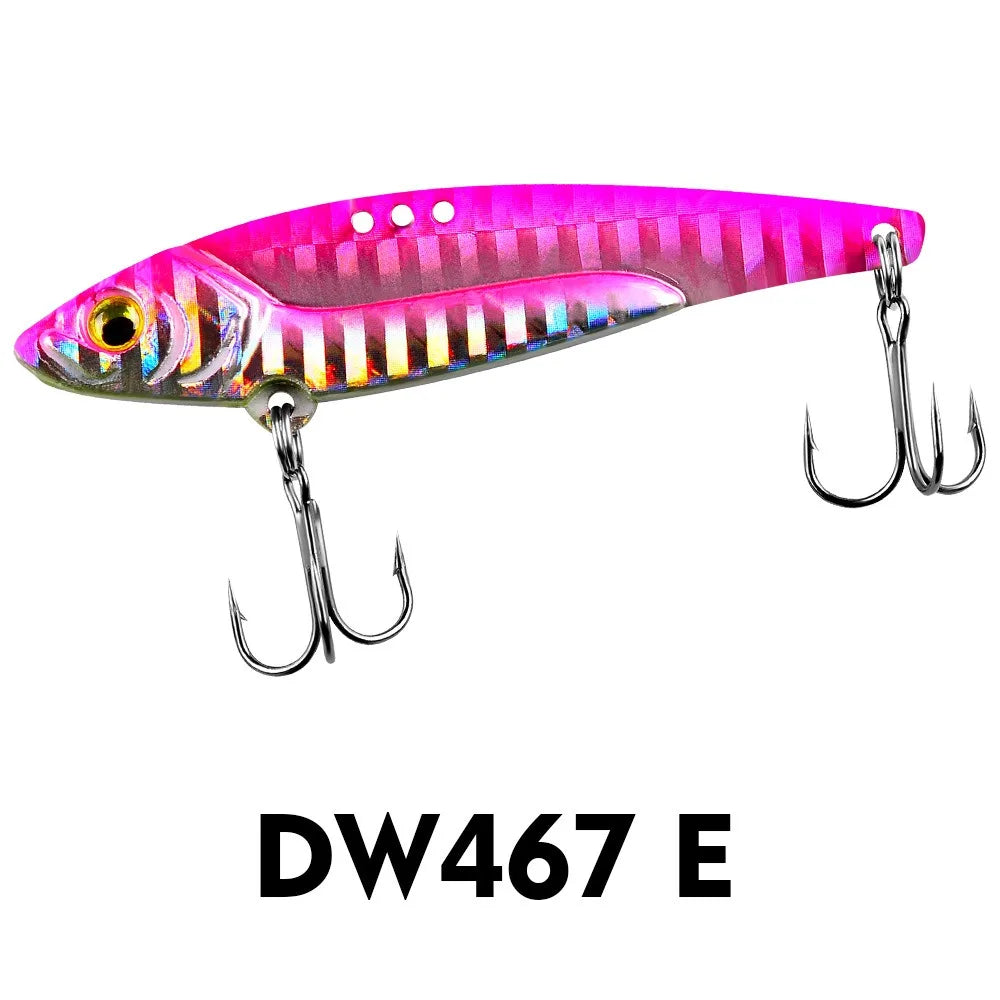 1pc VIB Lure 3D Eyes Pencil 5g 7g 15g 17g 20g Balancer Spoon Spinner Painting Fishing Lure Hard Bait Fishing Tackle Treble Hook