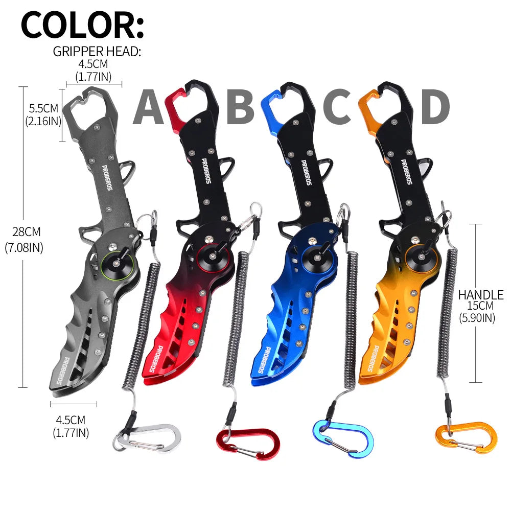 Folding Fishing Gripper Grip Fish Weight 40kg Aviation Aluminum Fish Controller Fishing Plier Fish Lip Grabber Fishing Tool