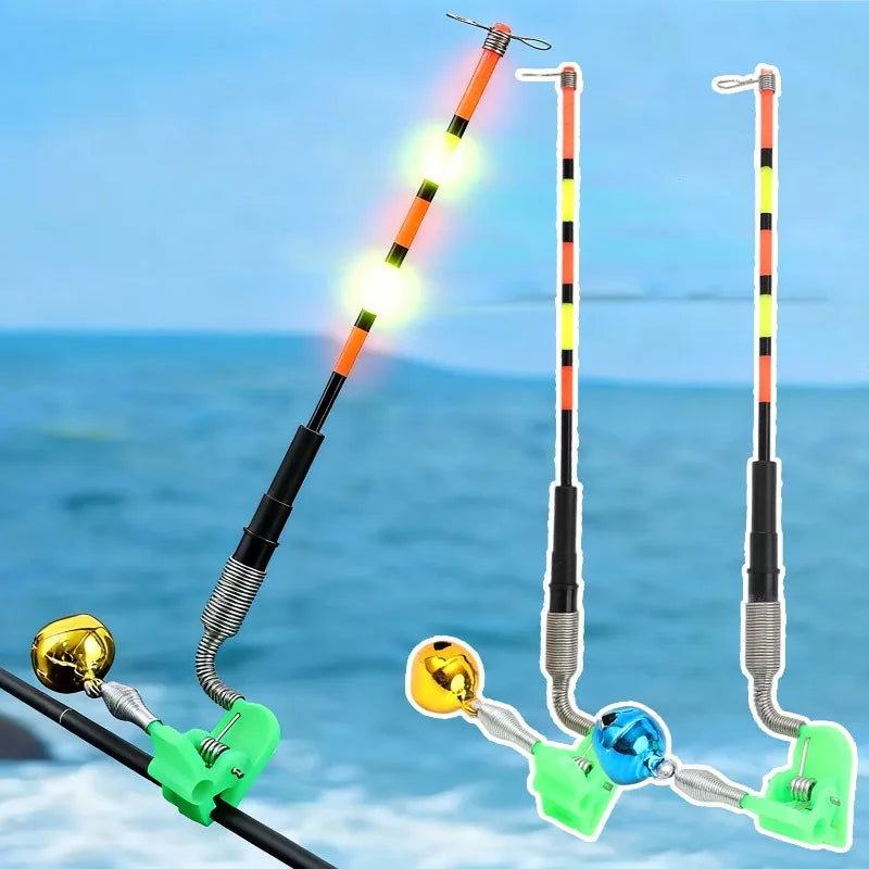 Fishing Bite Alarm Fishing Luminous Stick Waterproof LED Alert Shore Fish Road Skating Bait Detection Waterproof Steel Tackle