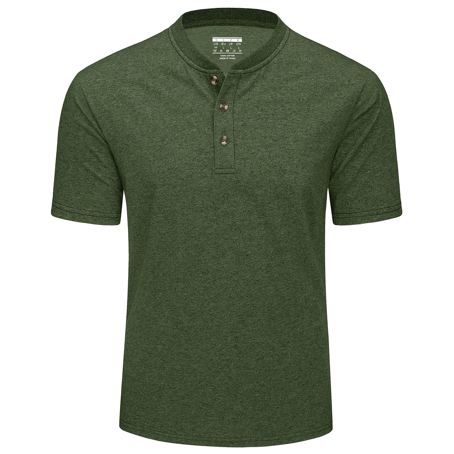 MAGCOMSEN Men's Henley T-shirt Cotton Blend Summer Short Sleeve Fashion 3 Buttons Front Placket Tee Shirt