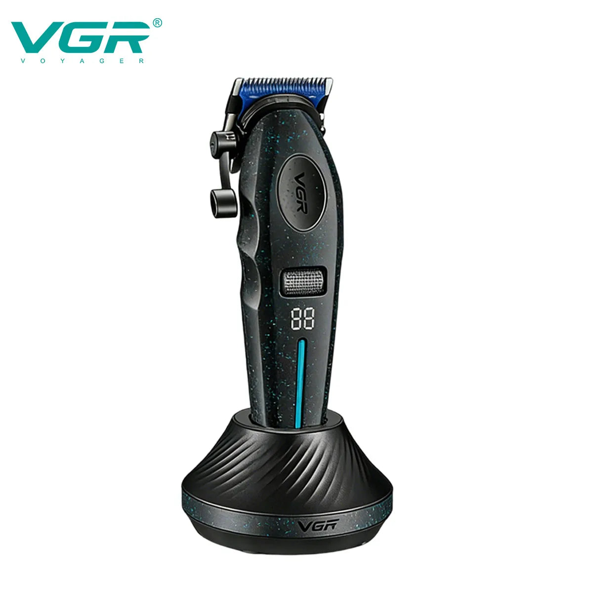 VGR Hair Trimmer 9000 RPM Hair Cutting Machine Electric Barber Clippers Professional Trimmer Charging Base Trimmer for Men V-887