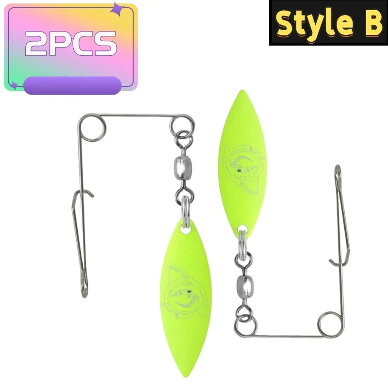 2Pcs Hard Spoon Bass Lures Spinner Bait With L-pin Fishing Gear Bait Artificial Bait Strong Pulling Force Bait Fishing Equipment
