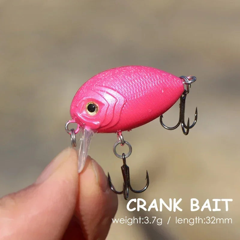 Mini crank Micro winter fishing lure 3.7g 32mm Artificial Hard Baits Crankbaits wobblers for trout prech fishing Tackle