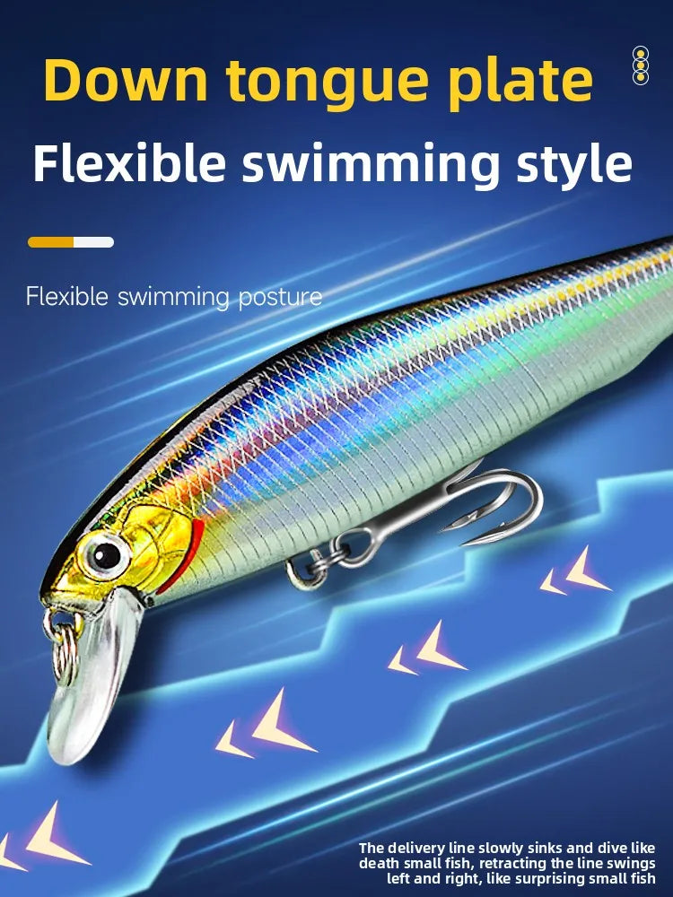 Suspended Silver Blade Road False Bait Trembling Sinking Water Floating Water Mino Long throw Freshwater Reservoir 5g