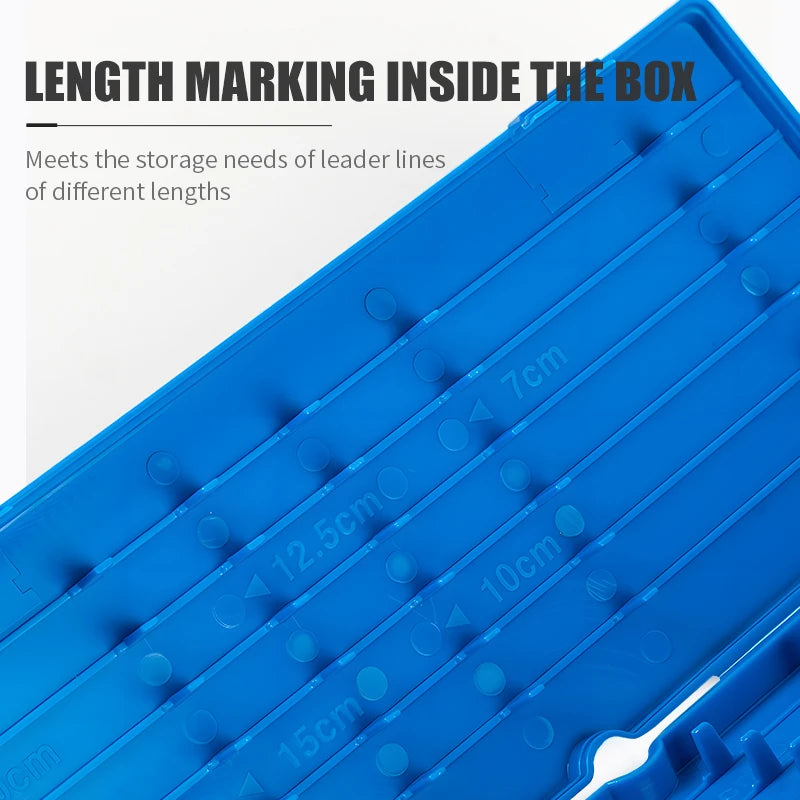 LUSHAZER Waterproof Blue Fishing Tackle Box 108g Fishing Accessories Tool Double Sided Storage Case for Outside Fishing