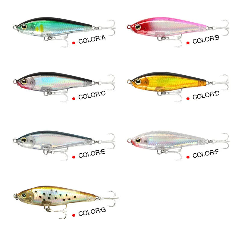70mm 7.8g 3D Inshore Twitch Bait Lures Saltwater Trout Fishing Freshwater Long-range Bait Pencil Floating Minnow Wobblers