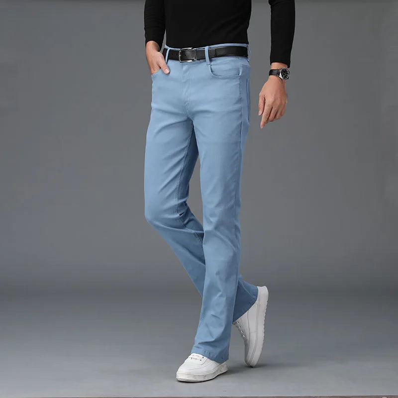 Jeans Men Men's Big Flared Jeans Boot Cut Leg Flared Loose Fit Male Designer Classic Casual Jeans Jeans For Men