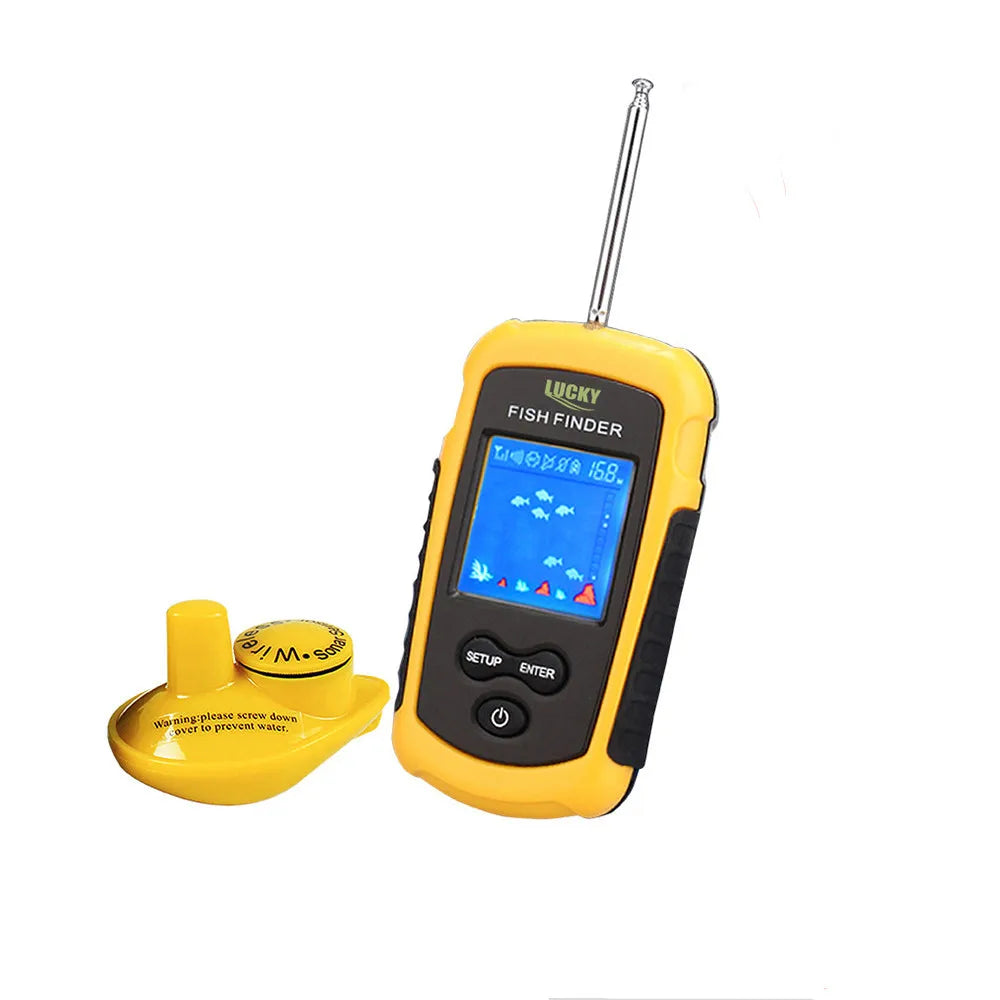 LUCKY FFCW1108-1 Wireless Sonar Fishing Alert Fish Finder Underwater Echo Sounder Fishing Detector Portable Fish Finder