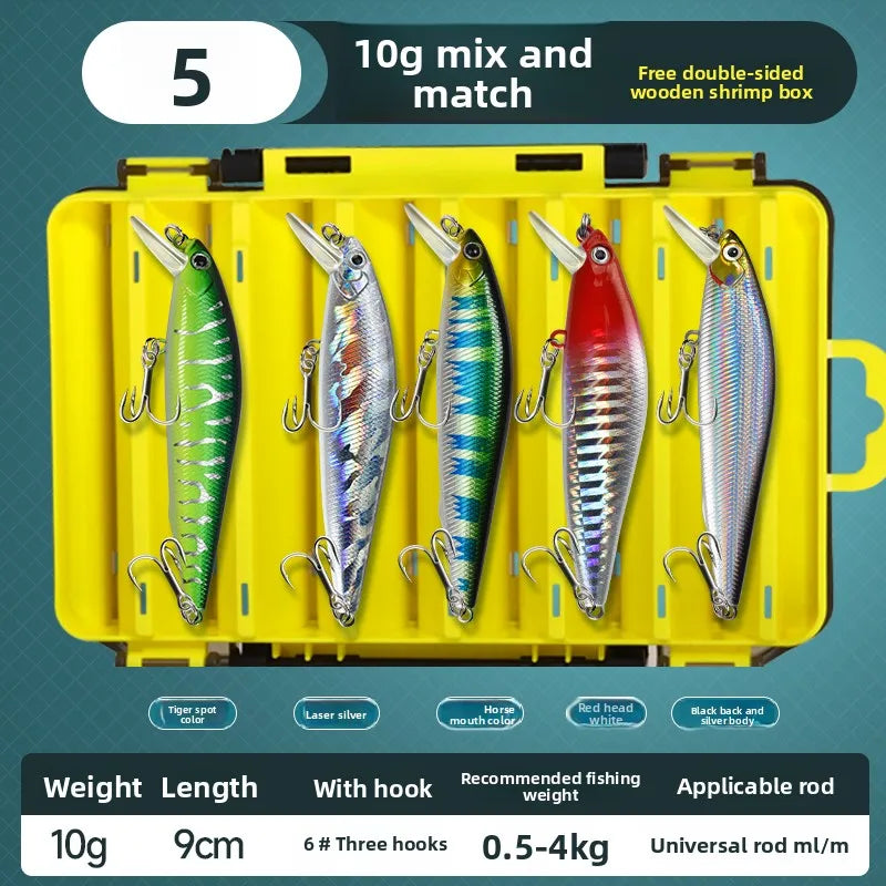 Suspended Silver Blade Road False Bait Trembling Sinking Water Floating Water Mino Long throw Freshwater Reservoir 5g