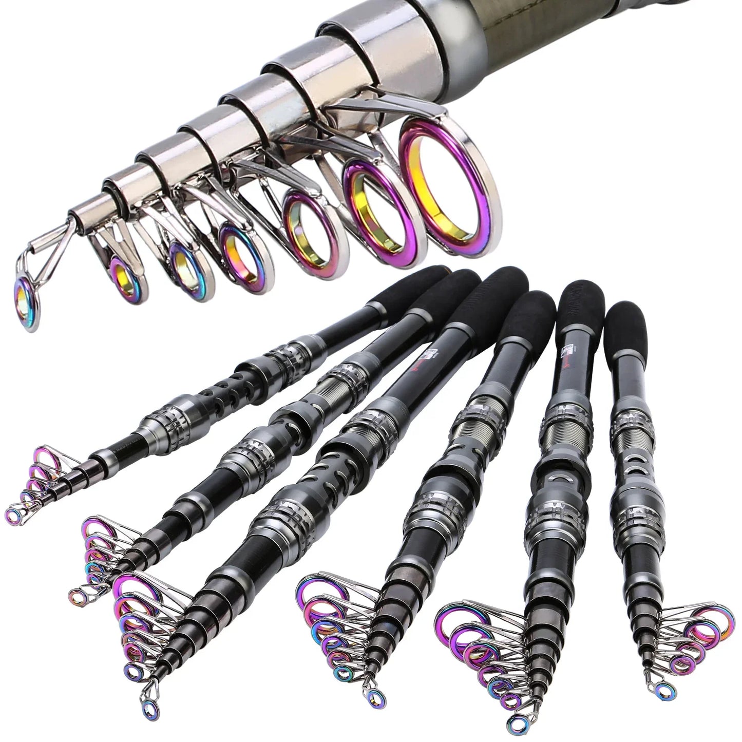 Sougayilang Telescopic Fishing Rod 1.8~3.6m Carbon Fiber Spinning Fishing Rod Max Drag 15kg Sea Poles for Beach Fishing Pesca
