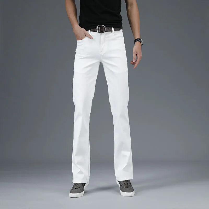 Jeans Men Men's Big Flared Jeans Boot Cut Leg Flared Loose Fit Male Designer Classic Casual Jeans Jeans For Men