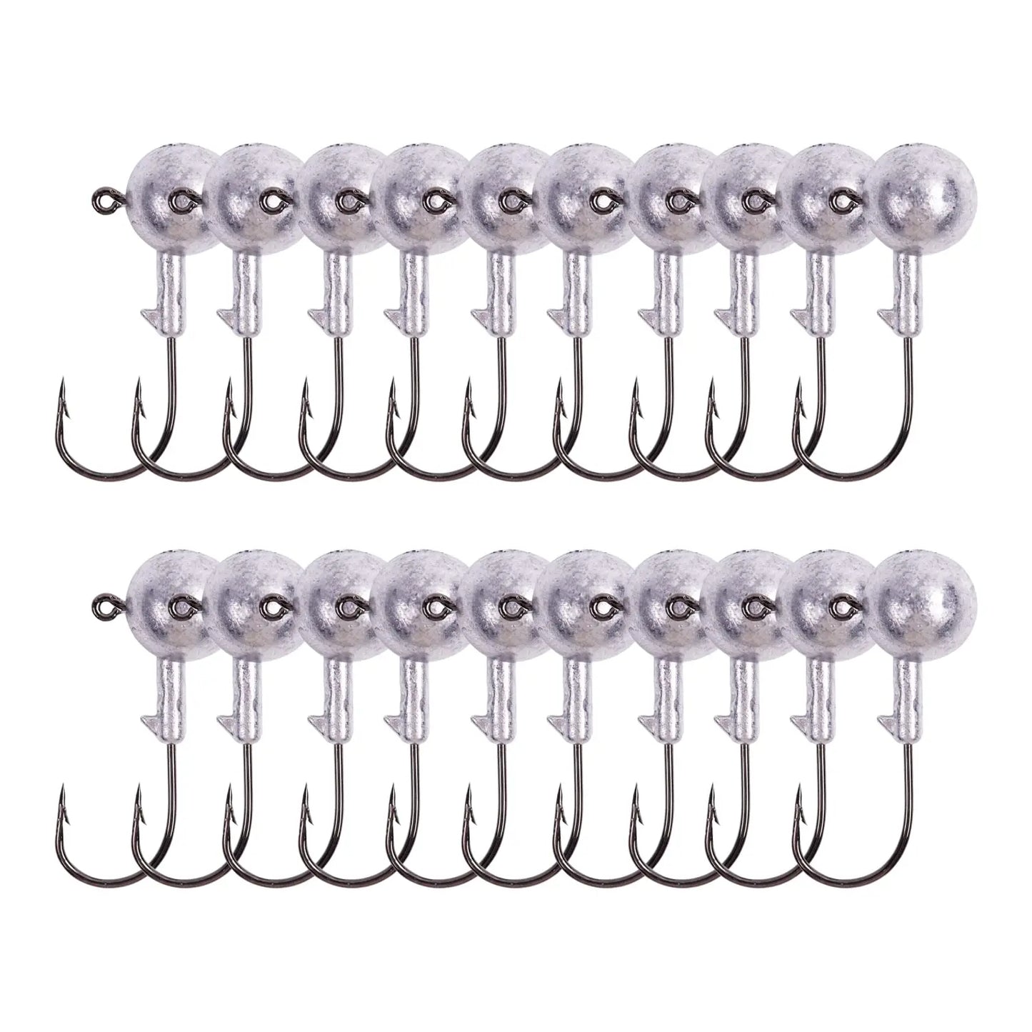 Goture 20pcs Jig Head 1g 2g 3g 4g 5g 7g 8g 10g 12g 14g 22g Unpainted  Head Hook Jig Fishing Hook Jig Pike Fishing Accessories