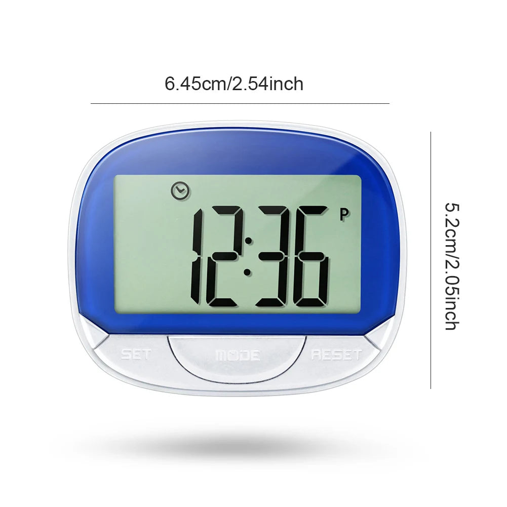 Walking Pedometer Clip On Step Counter Simple Pedometer LCD Dispaly Electronic Pedometer Multi-Function Walking Step Counter
