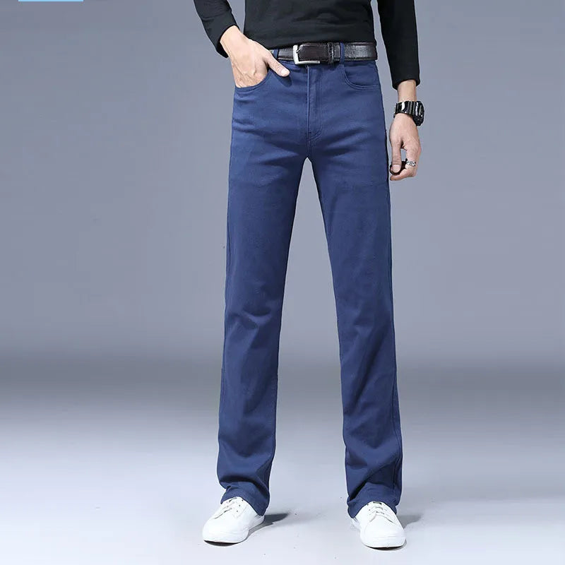 Jeans Men Men's Big Flared Jeans Boot Cut Leg Flared Loose Fit Male Designer Classic Casual Jeans Jeans For Men