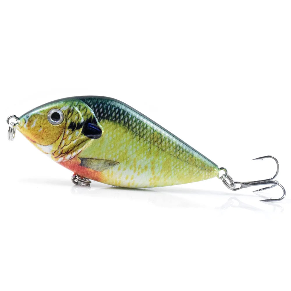 7CM 14.5G Fishing Lure Slow Sinking Slide Glide Jerkbait Wobblers Rattle Hard Artificial Baits Pike Musky Bass Tackle