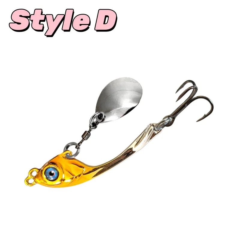 Spinner Bait 5/7/10g VIB Metal Vibration Fishing Lure Hard Bait Rotating Spoon Swinging Device With Sequin Sea Bass Fishing Rig