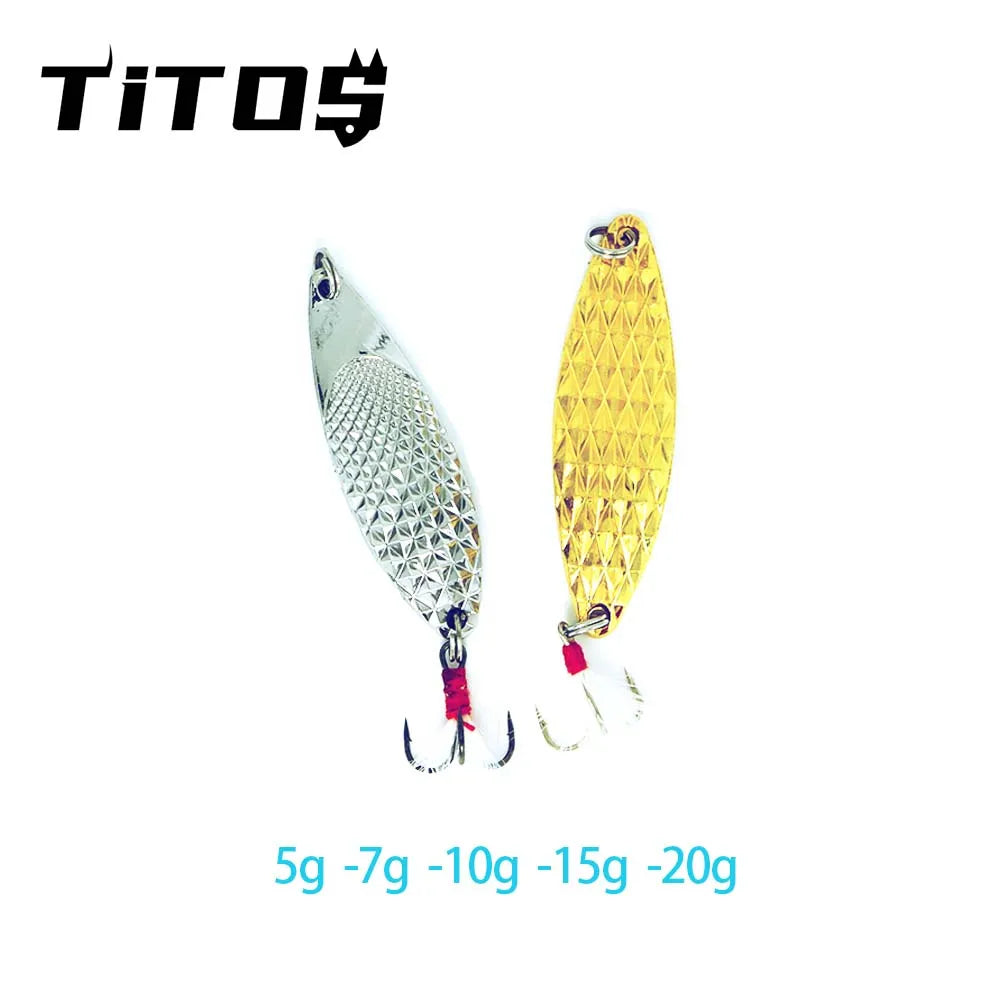 Metal Spinner Spoon trout Fishing Lure Vib Leech Lures 5g 7g 10g 15g 20g Artificial Bait Fishing Tackle for Bass Pike Perch