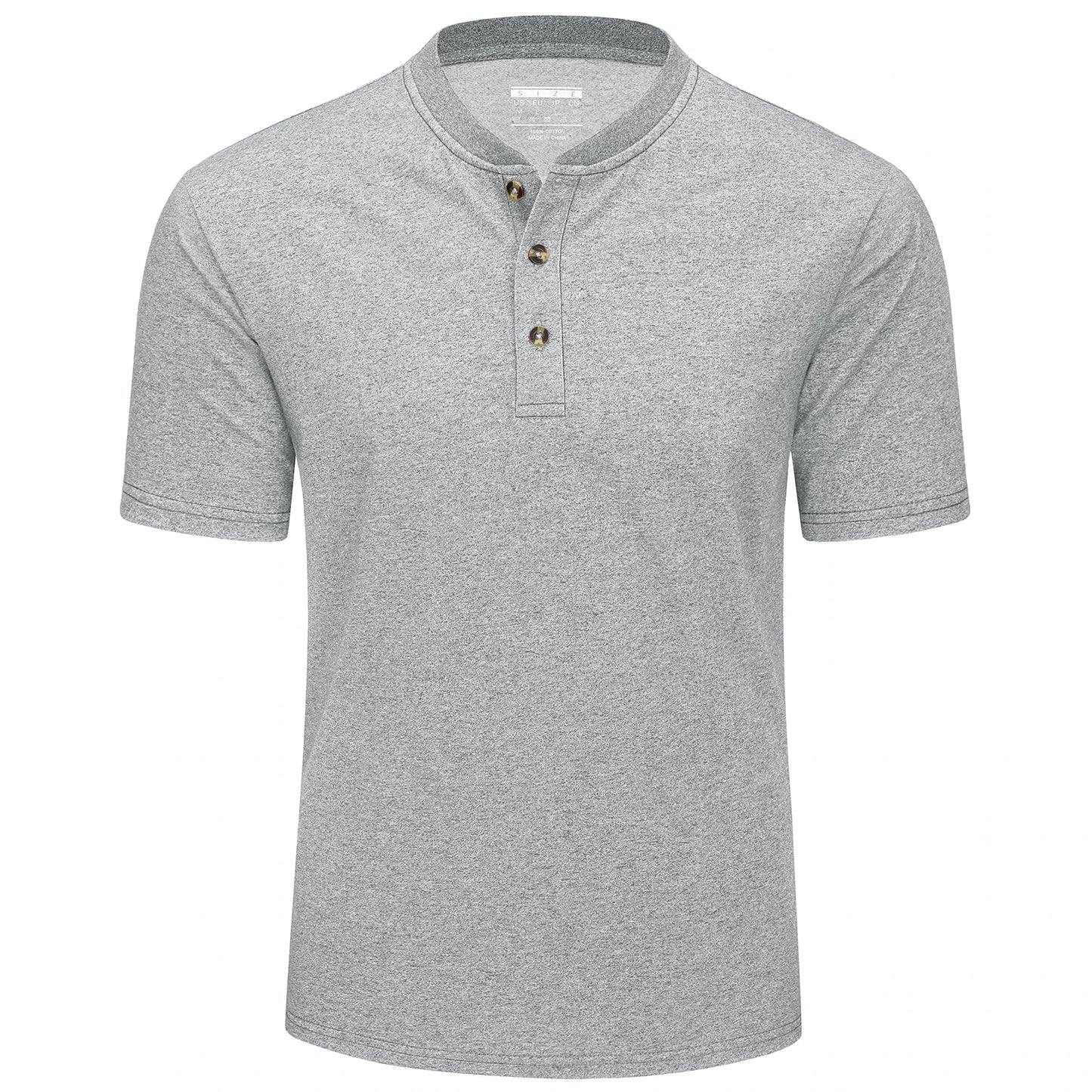 MAGCOMSEN Men's Henley T-shirt Cotton Blend Summer Short Sleeve Fashion 3 Buttons Front Placket Tee Shirt